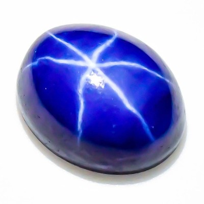 Natural Six Rays Blue Star Shappire Oval Shape Cab Gemstones 05.45Cts 09x11x05mm