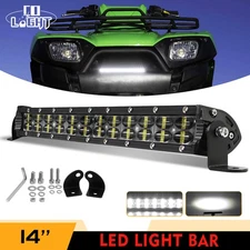 For Kawasaki Brute Force 650 750 UTV 12"/14" LED Light Bar Spot Driving Offroad