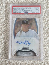 2011 Bowman Sterling TREVOR STORY #BSPTS - RC AUTO PSA 9 signed rookie