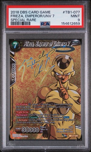 Frieza Emperor of Universe 7 TB1-077 SPR PSA 9 Signature Dragon Ball Super DBS