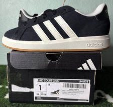US Youth 1 - Adidas Grand Court 00s K Black White Gum JH6178