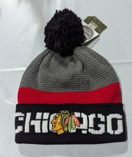 Chicago Blackhawks Knit Beanie Toque Winter Hat Skull Cap NHL New Fashion Cuffed