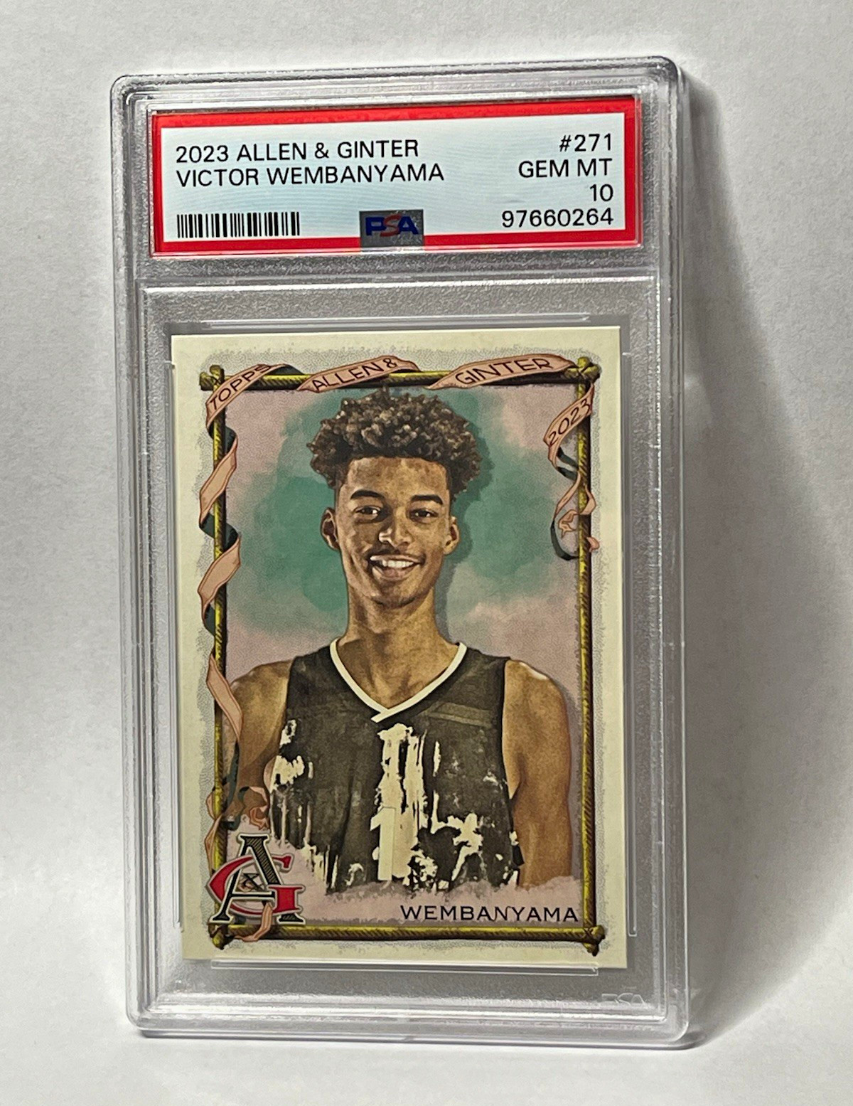 Topps 2023 Allen & Ginter Victor Wembanyama #271 (RC) PSA 10 view 1