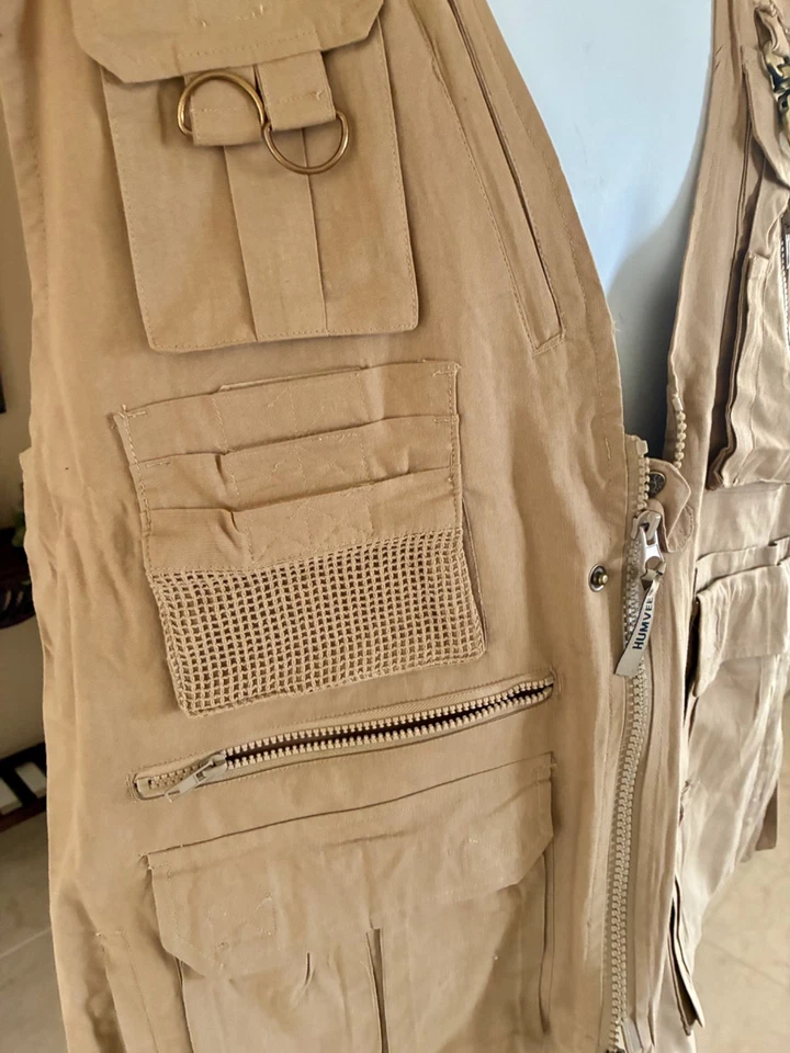 NWT Humvee Safari Photo Vest Tan 21Pockets Mesh Vent Water Resistant Durable XL - Image 4 of 4