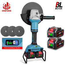 Ø180mm Akku Winkelschleifer Mit 2 Batterie Trennschleifer Schleifmaschine Flex 