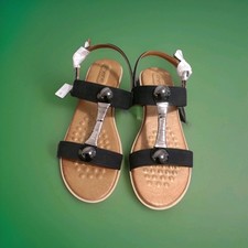 Sandale Schuhe Keilabsatz schwarz Gr. 40 NEU