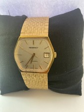 Regency Swiss Made Mens Vintage 17 Jewels Mechanical Gold Plated Bracelet Watch