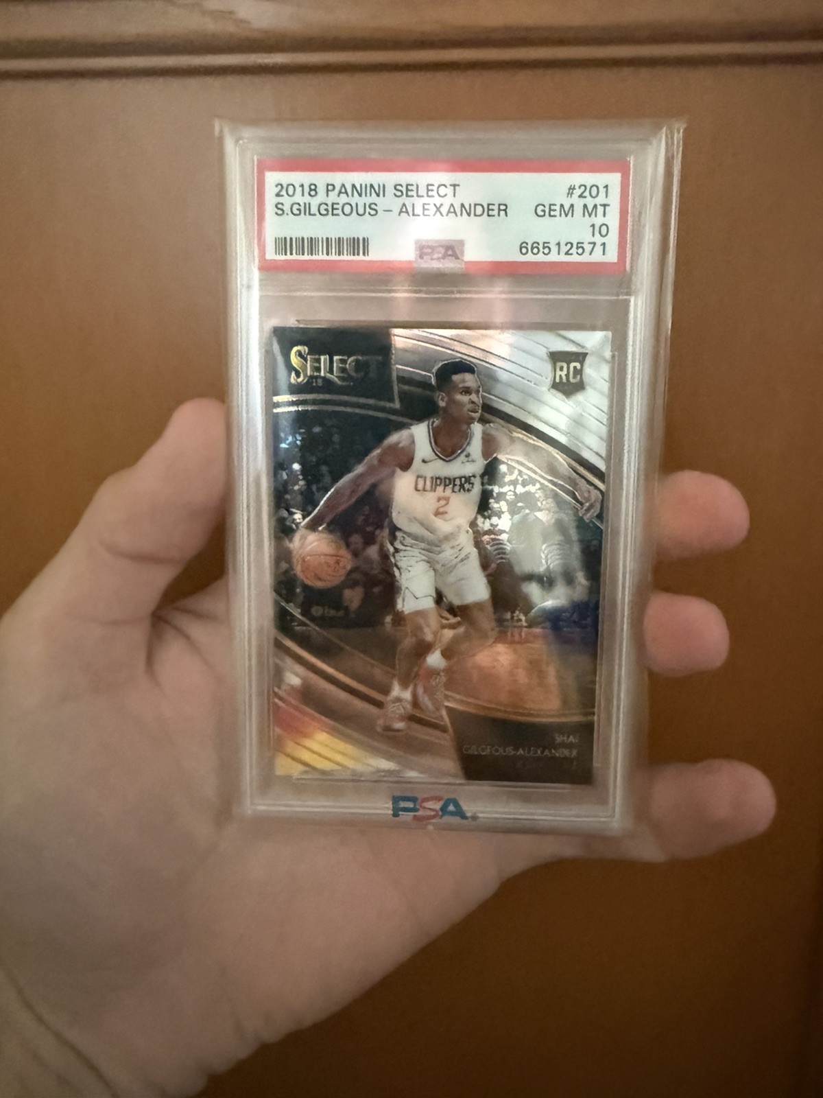 2018-19 Panini Select Shai Gilgeous-Alexander Rookie #201 PSA 10 Courtside SSP
