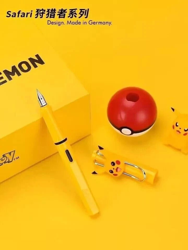 Caneta-tinteiro LAMY Pikachu safári conjunto especial Pokemon edição limitada nova - Imagem 3 de 4