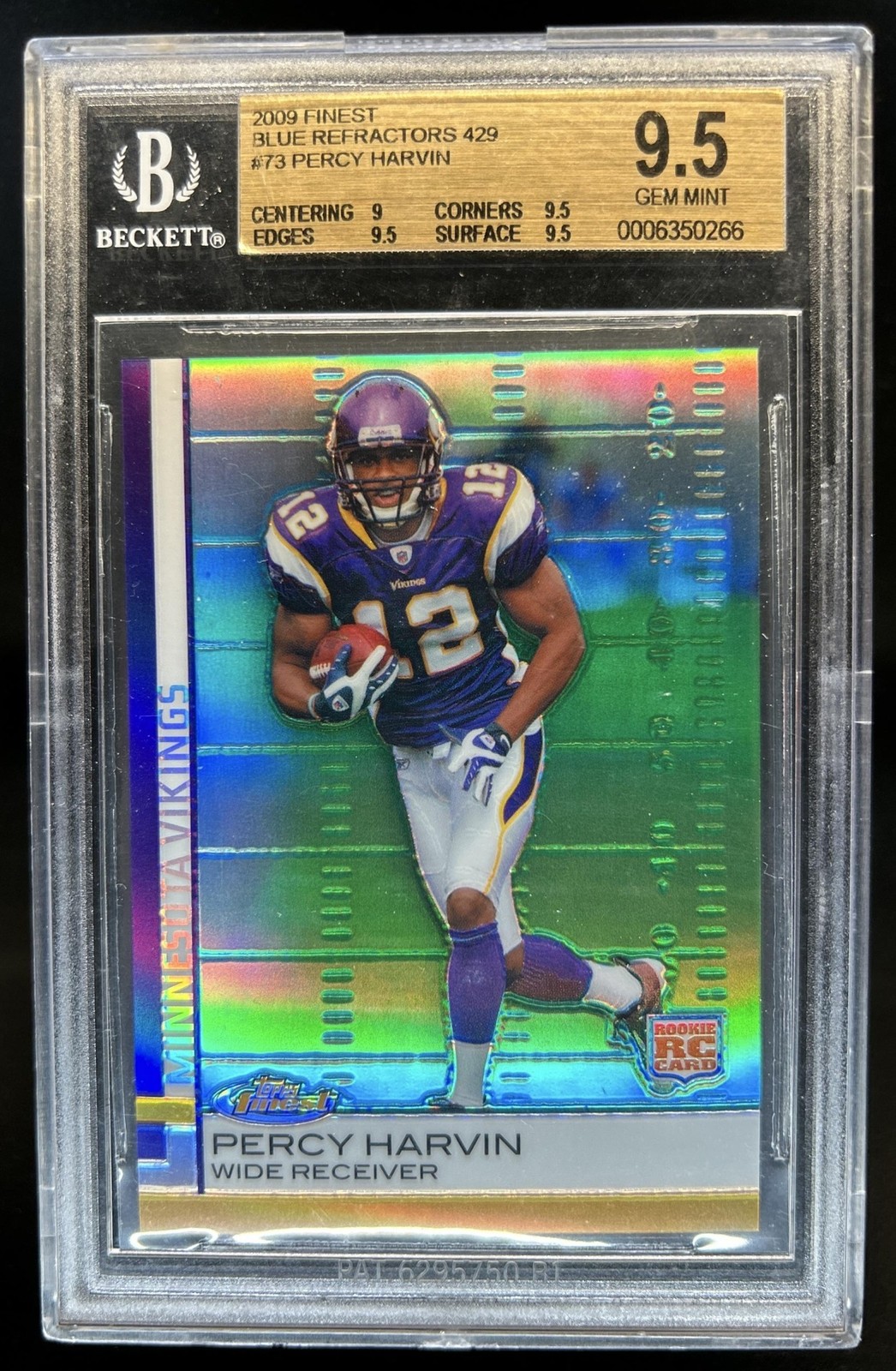 Percy Harvin Finest #73 Blue Refractor