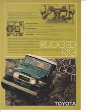 Original 1978 Toyota Land Cruiser Print-ad Rugged Rig Original 1978 Toyota Land Cruiser Print-ad Rugged Rig
