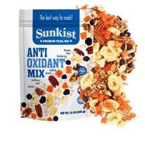 Sunkist Antioxidant Trail Mix 13oz (12 Pack) Fruit, Nut & Seed Snack