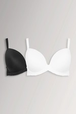 Yours Curve Women's 2 Pack Moulded T-Shirt Bras