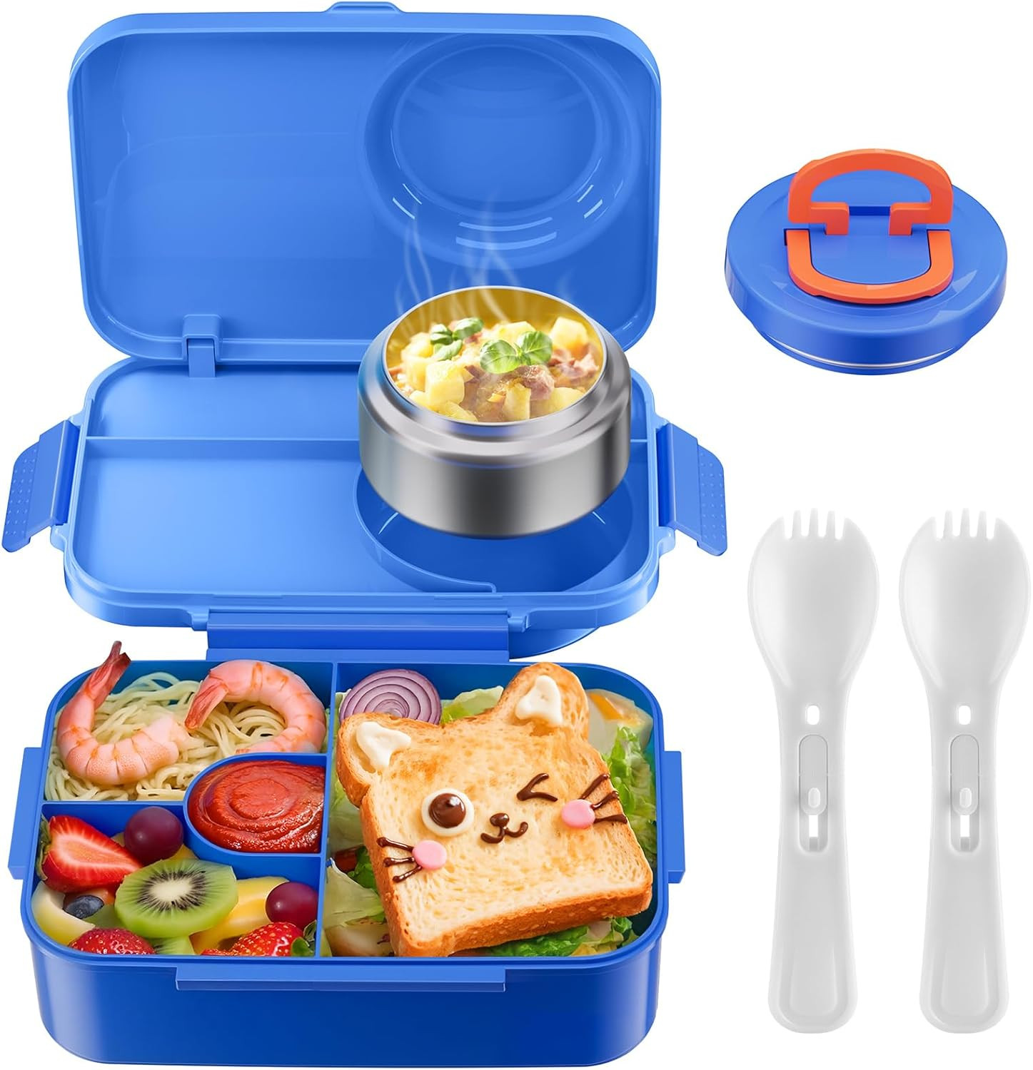 With Thermo For Hot Food 1400ml Child Bento Box For Kids