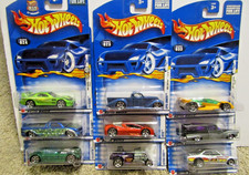 Hot Wheels First Editions 9-Car Vintage Lot 2002-2004 New Under Blister