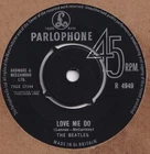 THE BEATLES*LOVE ME DO*BEAT MUSIC*PARLOPHONE*NO RINGO ON DRUMS*HEAR BOTH