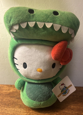 Universal Studios Hello Kitty Jurassic Park Green Dinosaur Costume Plush Sanrio