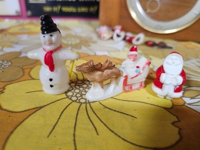 Verschiedene Tortenaufleger/Deko, teils Vintage, meist Weihnachten.
