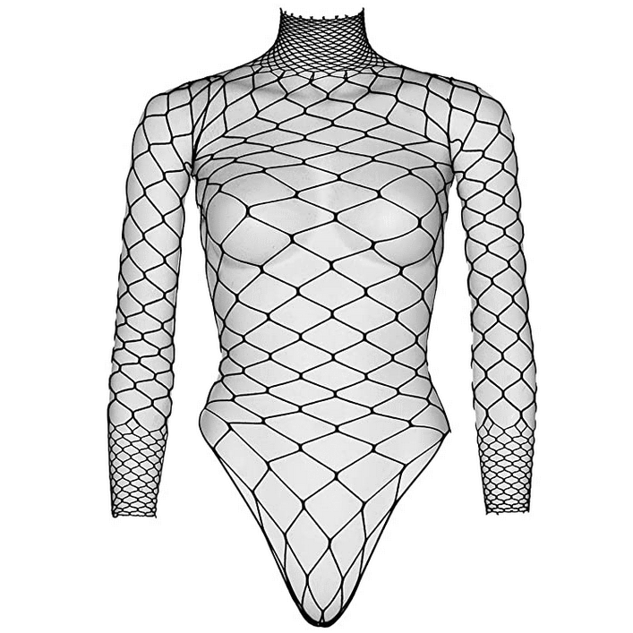 Goth Lingerie Fishnet Bodysuit - Fishnet One-piece - Rave Fishnet ...