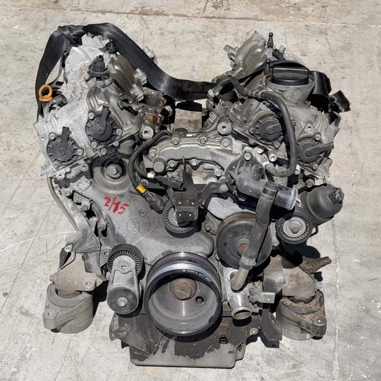 2014 - 2018 Maserati Ghibli Base Engine Motor 3.0 Liter 110.000 Runs but SMOKES