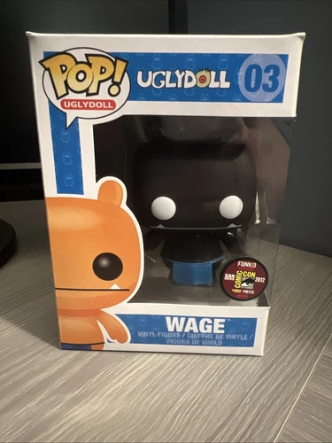 Funko Pop! UglyDoll - Wage #03 - 2012 SDCC LE480 Piece - Black -  w/ Protector