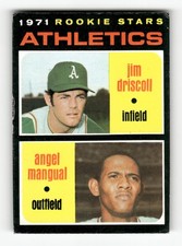 1971 Topps Jim Driscoll / Angel Mangual Rookie #317 Athletics RC
