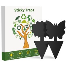 Fruit Fly Traps, 100 Pack Black Sticky Fungus Gnat 100 Pack,