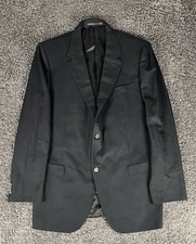 Valentino Cotton Single Breasted Two Button Sport Blazer Black Men  s U.S. 46