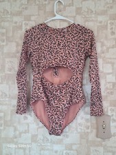 Target Art Class Leopard Kids Swimsuit 1-Piece Girls Size XL 14 PLUS pink