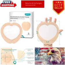 Wound Dressing Sacrum Foam Bandages Silicone Adhesive Border 7"x7" Waterproof...