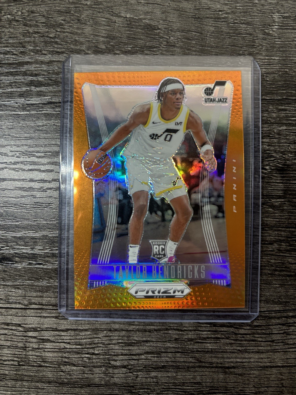 2023/24 Panini Prizm Deca TAYLOR HENDRICKS RC Orange Prizm /49 #300 Jazz