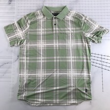 Oakley Polo Shirt Mens Large Green New Jade Check Hydrolix Polo 3 Golf