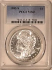 1882-S PCGS MS63 Morgan Silver Dollar Very Good Luster Almost Proof Like