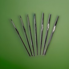 Antique Boye USA Crochet Hooks 1,1,2,3,5,7,10 Mixed Lot Of 7