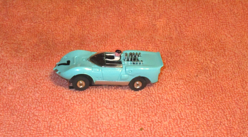 Aurora TJet Chaparral 2C, Turquoise #7 Slot Car Nice
