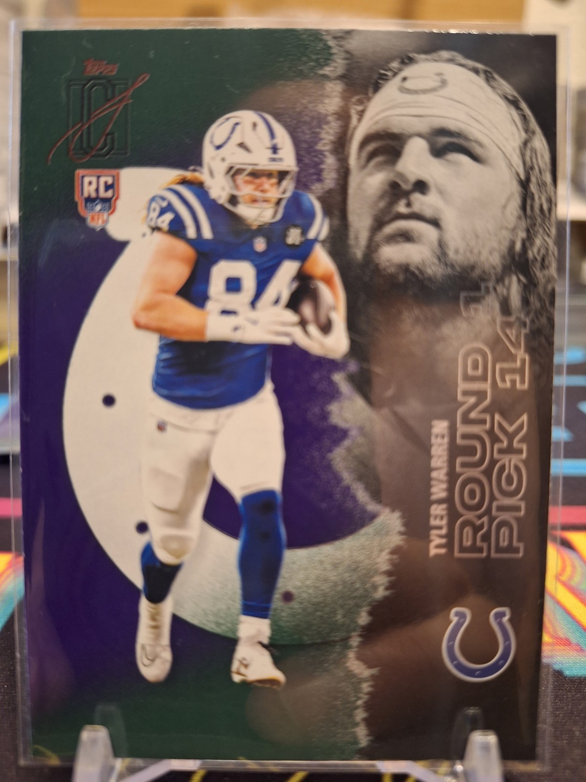 2025 Topps Signature Class #110 Tyler Warren Green & Purple