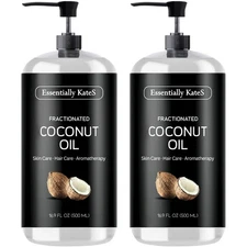 Essentially KateS Fractionated Coconut Oil 33.8 Fl Oz 16.9 (Pack of 2) 