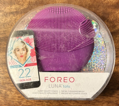 FOREO LUNA FOFO Battery Power Facial Cleansing Brush (PURPLE)  NEW 
