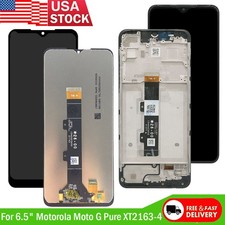 Replacement LCD Display Touch Screen Digitizer  Frame For Moto G Pure XT2163-4