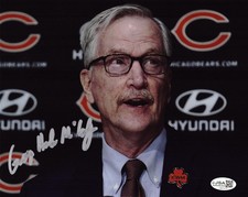 George Halas McCaskey signed Chicago Bears 8x10 photo autographed #3 JSA COA