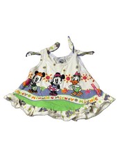 Vintage 90s Disney Baby Dress Minnie Mouse Mickey Mouse and Daisy Duck Size 12M