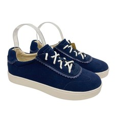 Spenco 7D Women's Camden Navy Faux Suede Lace Up Comfort Sneakers