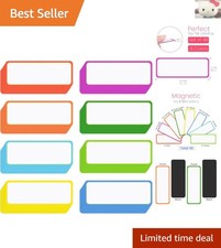 48 Multi-Purpose Magnetic Dry Erase Labels: Waterproof  Writable for Organizing