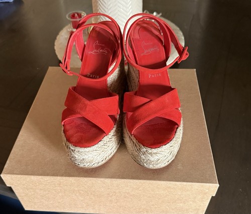 Christian Louboutin Mariza Zeppa Red  Wedge Heels: