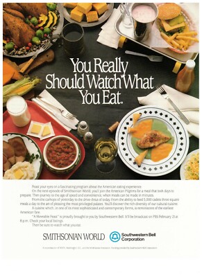 1990 Southwestern Bell A Moveable Feast PBS Program Vintage Print Advertisement