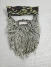 Greybeard and Moustache Costume Adult OSFM Camo Bandana Novelty Theme Party