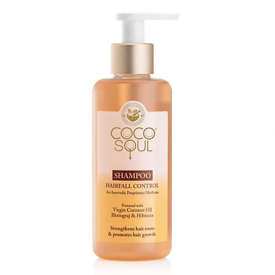 Coco Soul Hair Fall Control Shampoo with Ayurvedic Medicine | 100% Cold Pressed