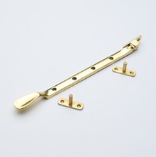 Image of New 4 X Victorian Style Casement Window Stay Lock Sets Brass 250mm 10 Inch - One