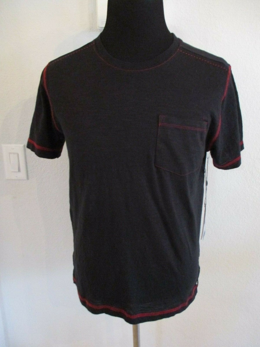 NWT NAT NAST SMALL BLACK W/RED STITCHING COTTON T-SHIRT | eBay