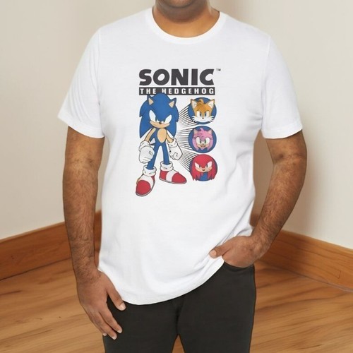 Hybrid Big Boys Sonic The Hedgehog Short Sleeves T Shirt Top White Size XL NWT - 第 1/3 張圖片